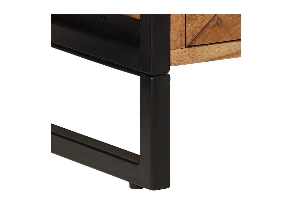 Garden Furniture -  Armoire de salle de bain bois massif d'acacia et fer