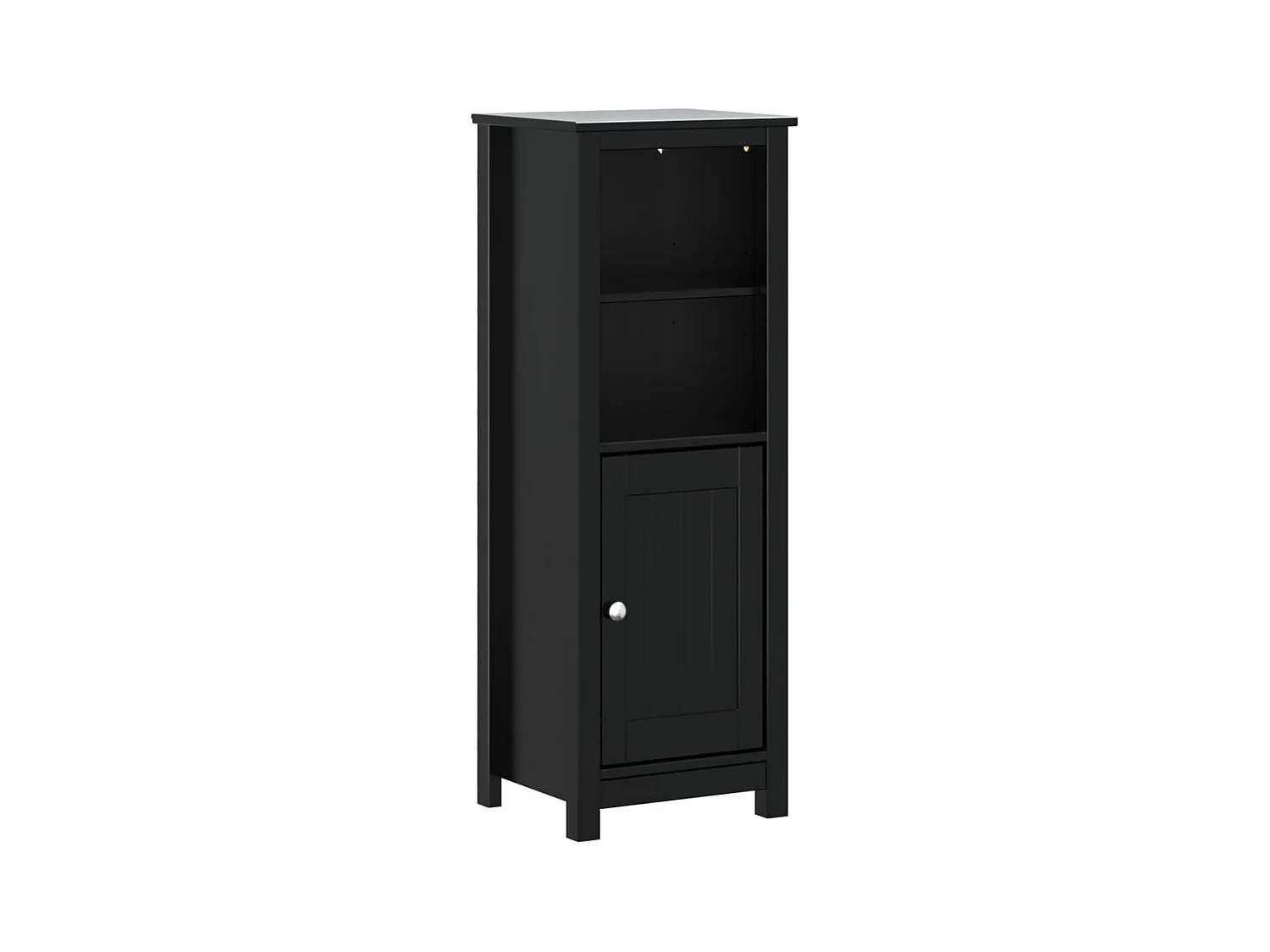 Dralin  Armoire de salle de bain BERG noir 40x34x110 cm pin massif