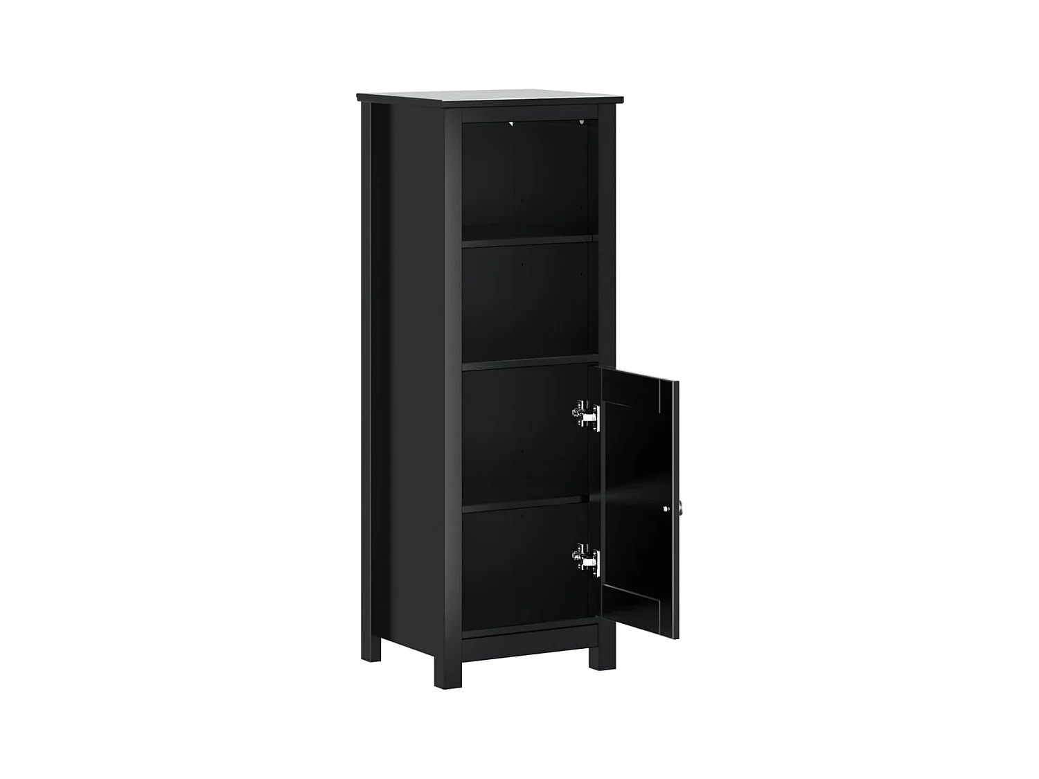 Dralin  Armoire de salle de bain BERG noir 40x34x110 cm pin massif