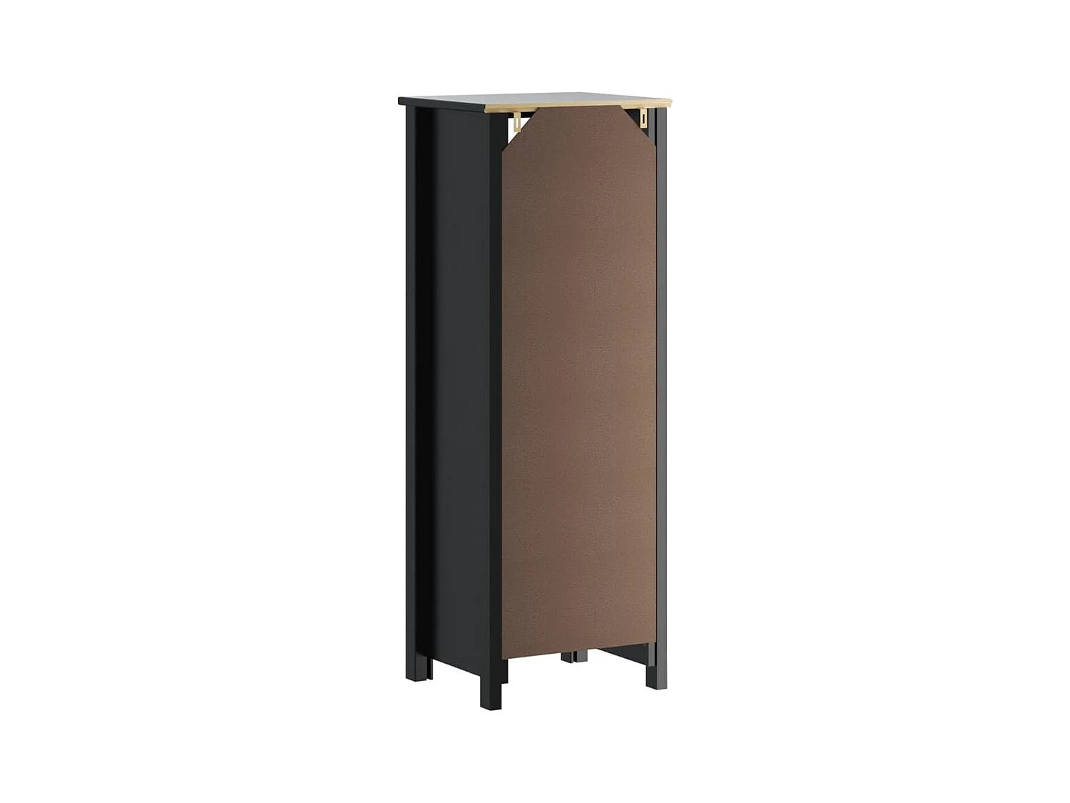 Dralin  Armoire de salle de bain BERG noir 40x34x110 cm pin massif