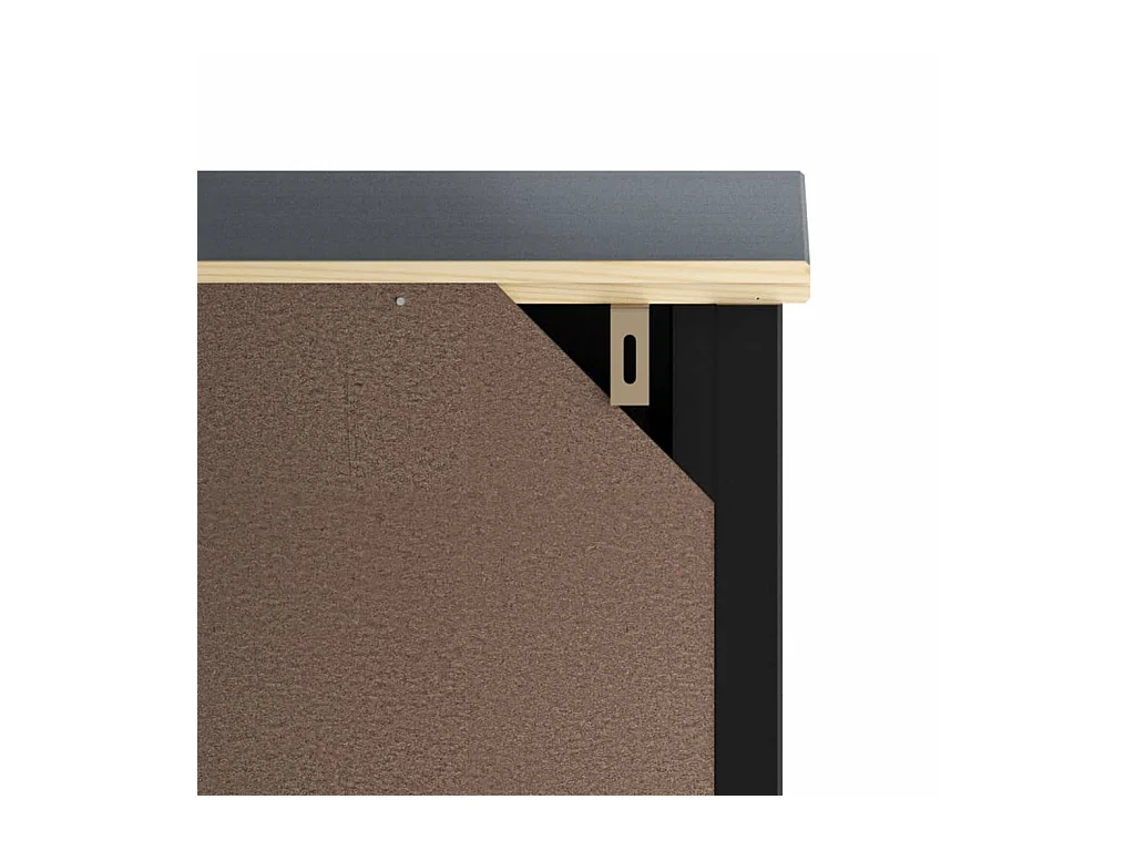 Dralin  Armoire de salle de bain BERG noir 40x34x110 cm pin massif