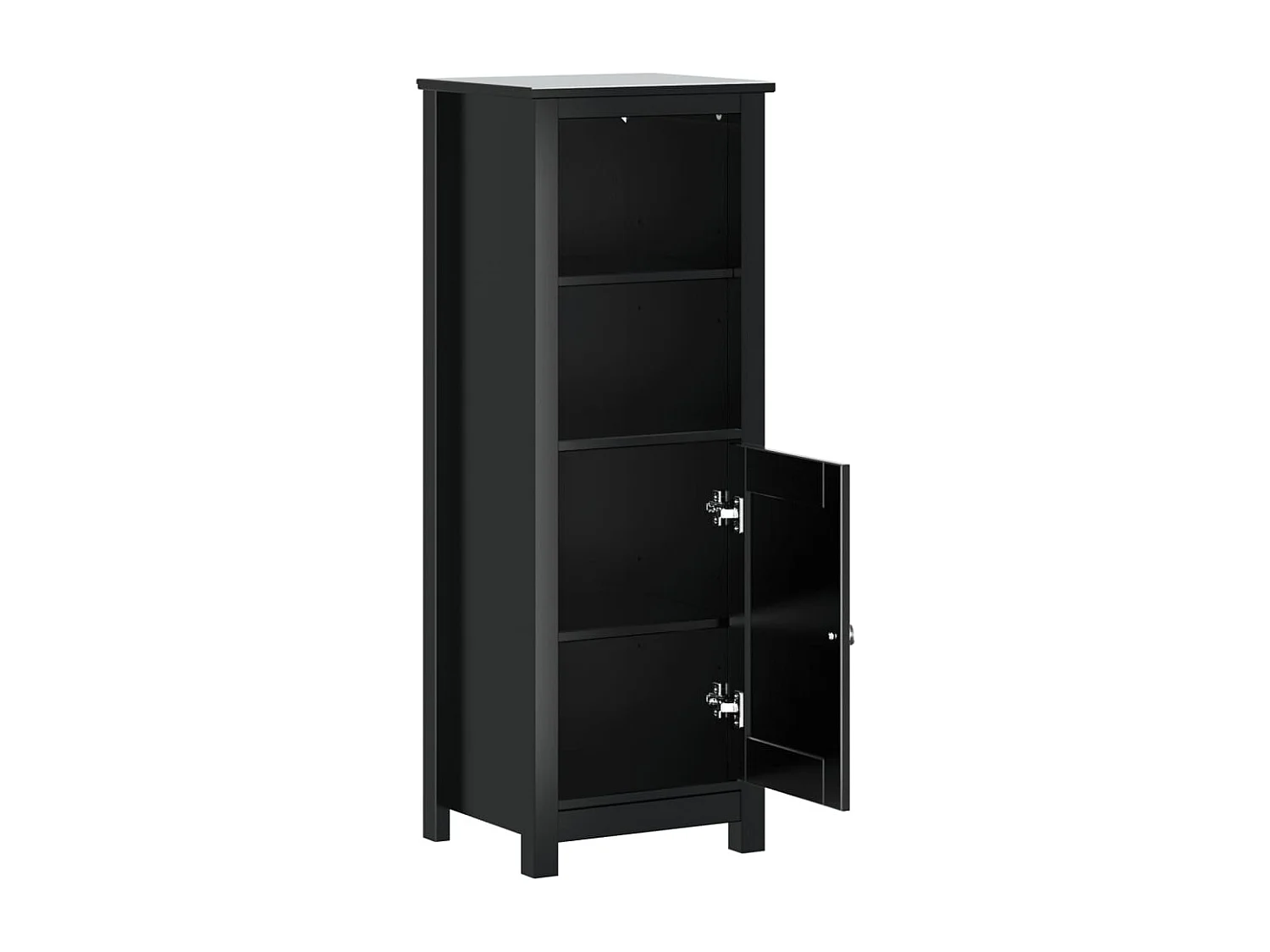 Dralin  Armoire de salle de bain BERG noir 40x34x110 cm pin massif