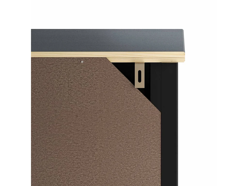 Dralin  Armoire de salle de bain BERG noir 40x34x110 cm pin massif