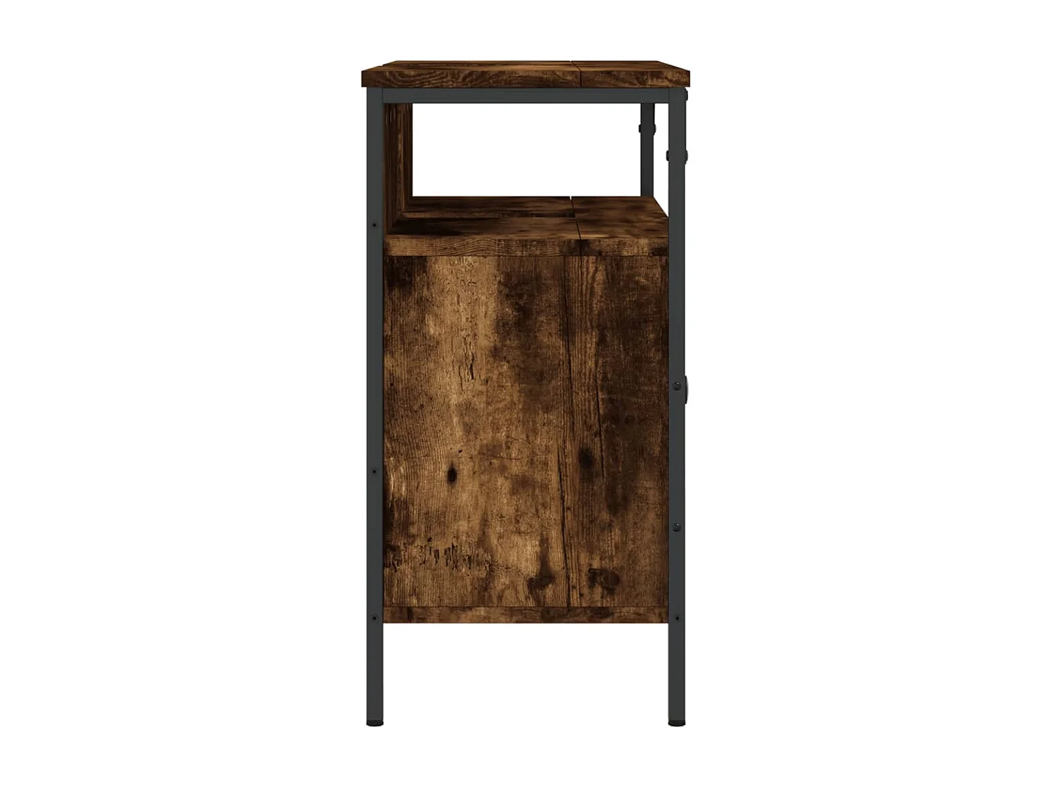 Udrik  Armoire lavabo de salle de bain chêne fumé 80x30x60 cm