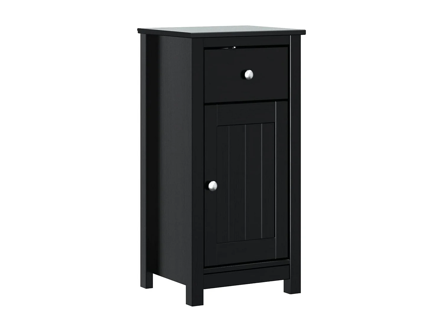 Quisera  Badkamerkast BERG 40x34x80 cm massief grenenhout zwart