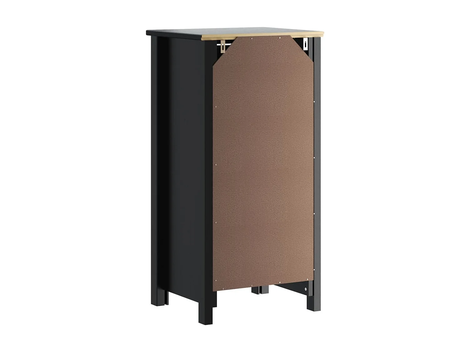 Quisera  Badkamerkast BERG 40x34x80 cm massief grenenhout zwart