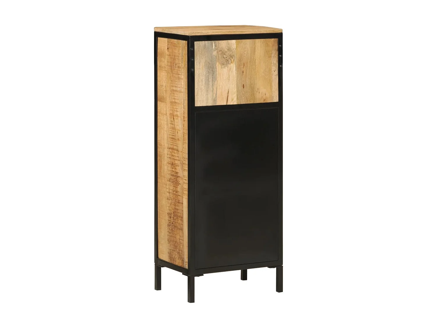 Garden Furniture -  Armoire de salle de bain 40x27x90cm bois massif manguier et fer