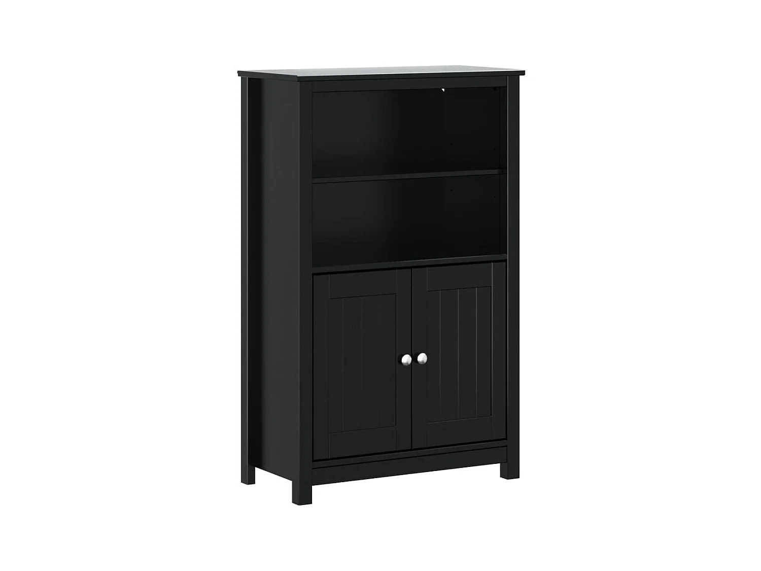 Dralin  Armoire de salle de bain BERG noir 69,5x34x110 cm pin massif
