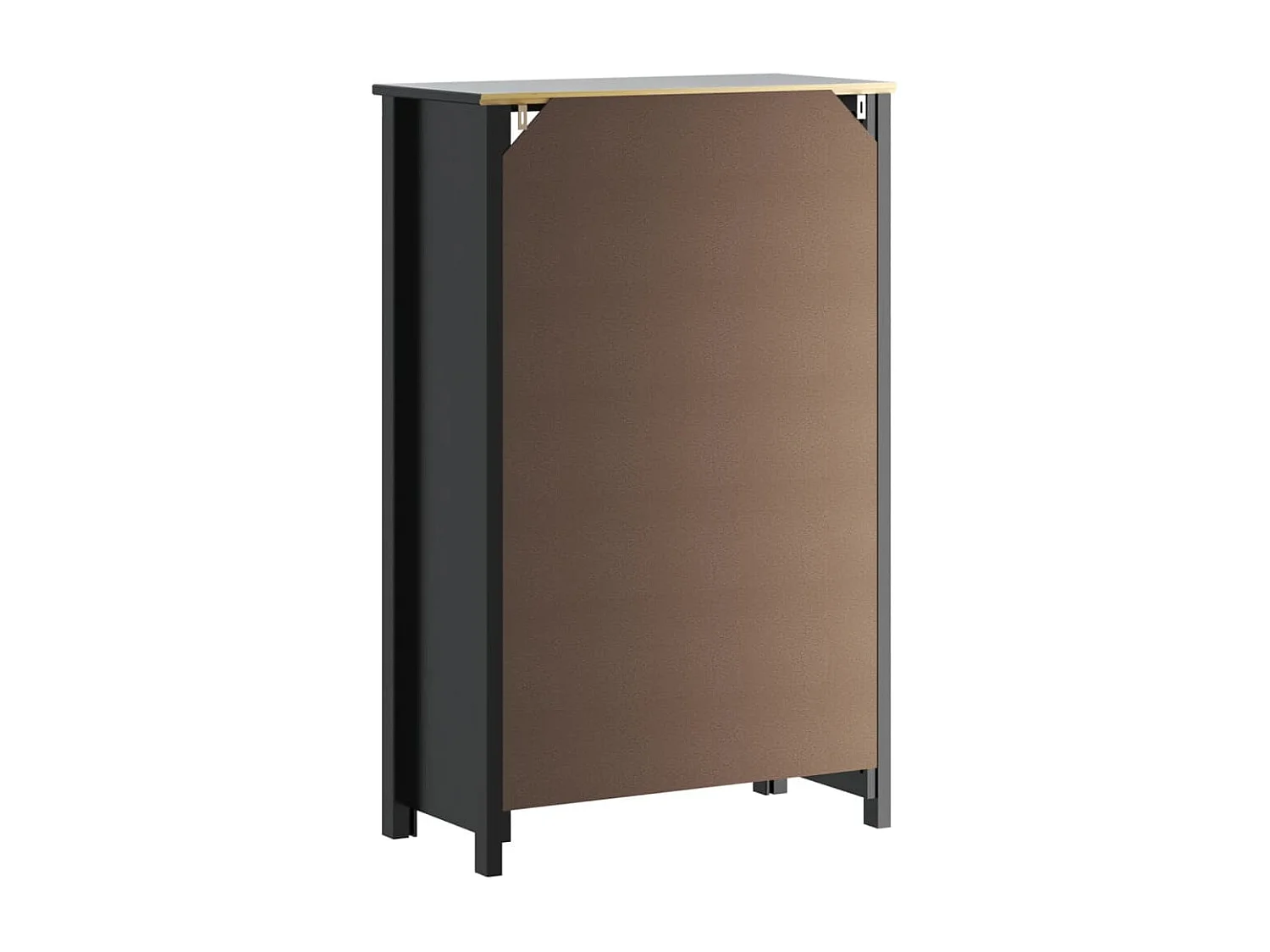 Dralin  Armoire de salle de bain BERG noir 69,5x34x110 cm pin massif