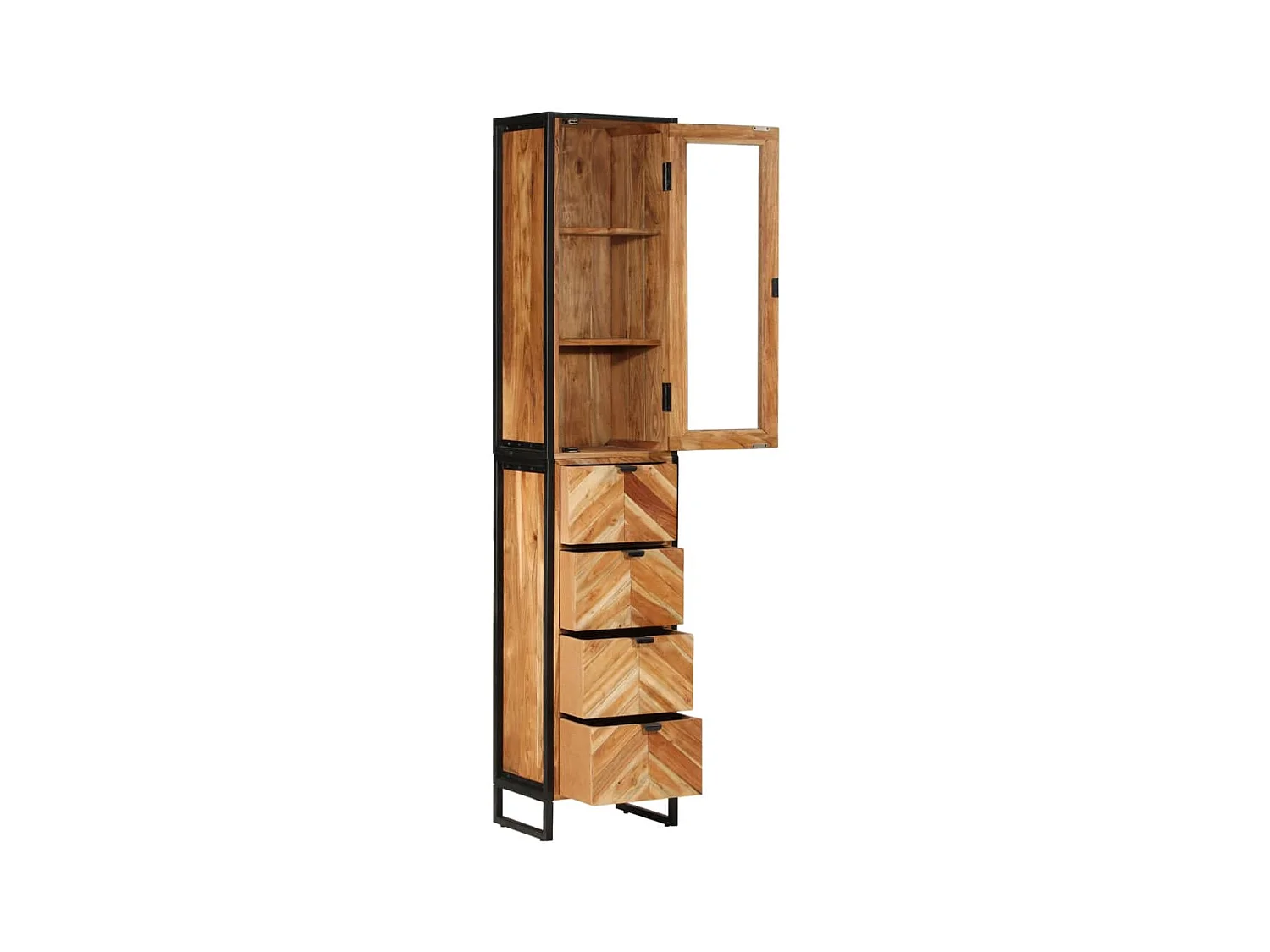 Garden Furniture -  Armoire de salle de bain 40x27x190 cm bois massif d'acacia