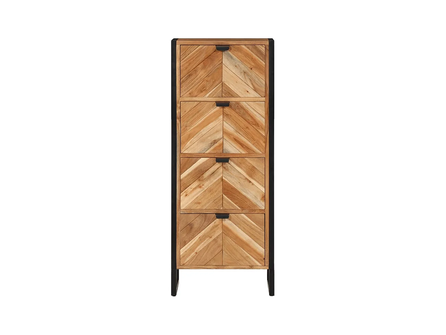Garden Furniture -  Armoire de salle de bain bois massif d'acacia et fer