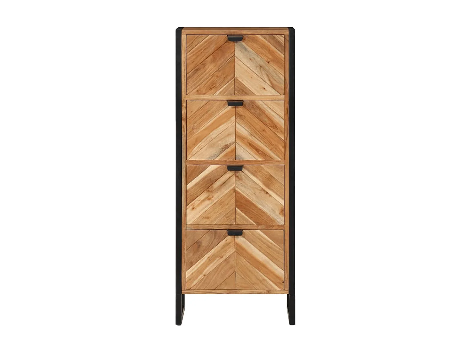 Garden Furniture -  Armoire de salle de bain bois massif d'acacia et fer