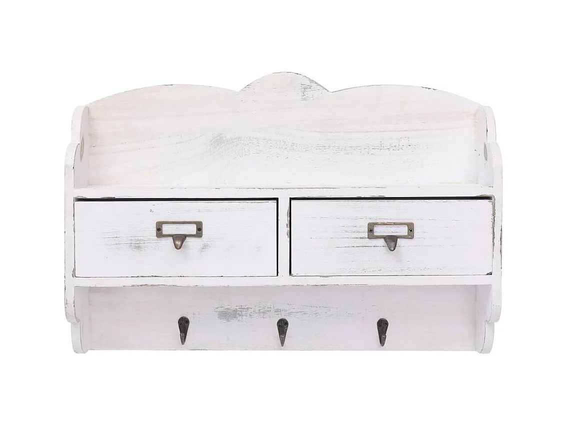 Gryfel  Porte-manteau mural Blanc 50x10x34 cm Bois