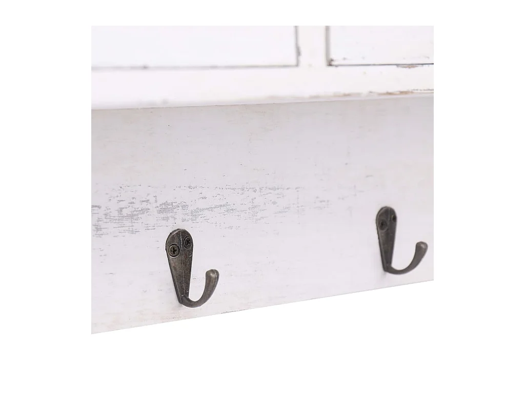 Gryfel  Porte-manteau mural Blanc 50x10x34 cm Bois