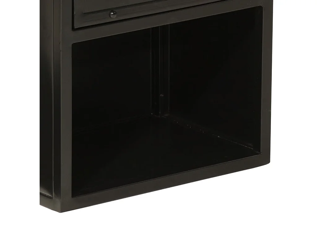 Garden Furniture -  Armoire de salle de bain 40x27x90 cm fer et bois de manguier