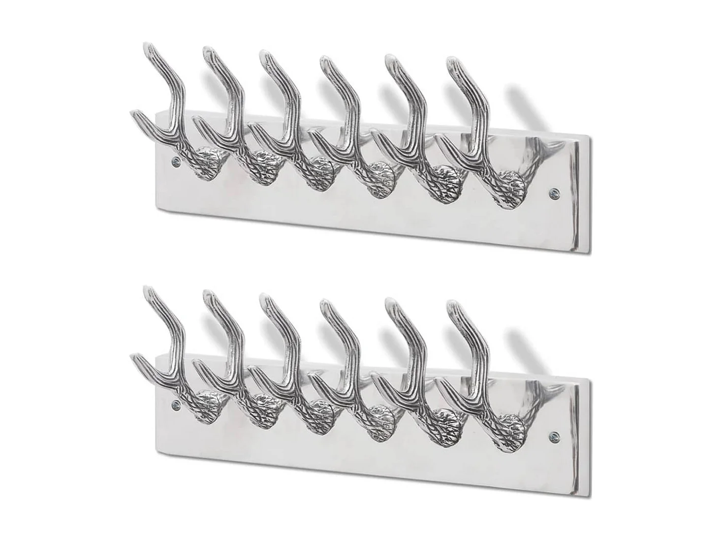 Nylda  Crochets à vêtements de garde-robe 2 pcs Argenté Aluminium