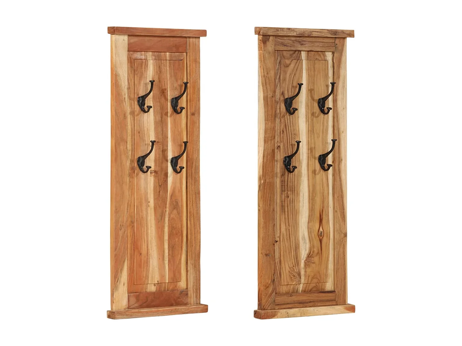 Mâcon  Porte-manteaux 2 pcs Bois massif d'acacia 38x100 cm