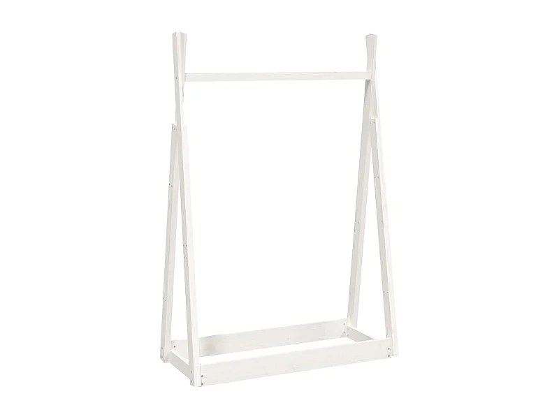 Jacques-Marie  Porte-vêtements Blanc 100x45x150 cm Bois de pin massif