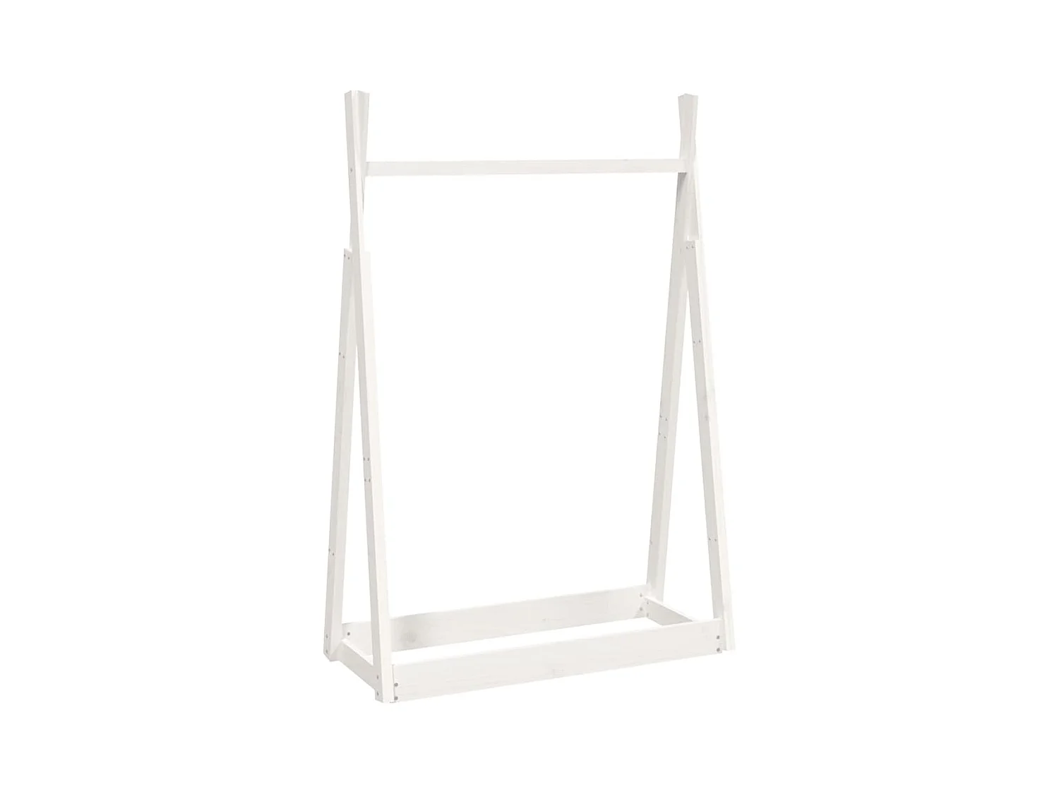 Jacques-Marie  Kledingrek 100x45x150 cm massief grenenhout wit