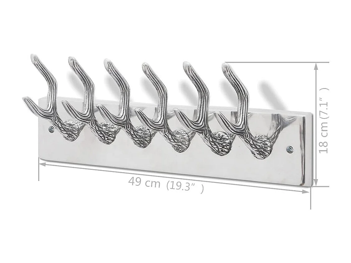 Nylda  Crochets à vêtements de garde-robe 4 pcs Argenté Aluminium