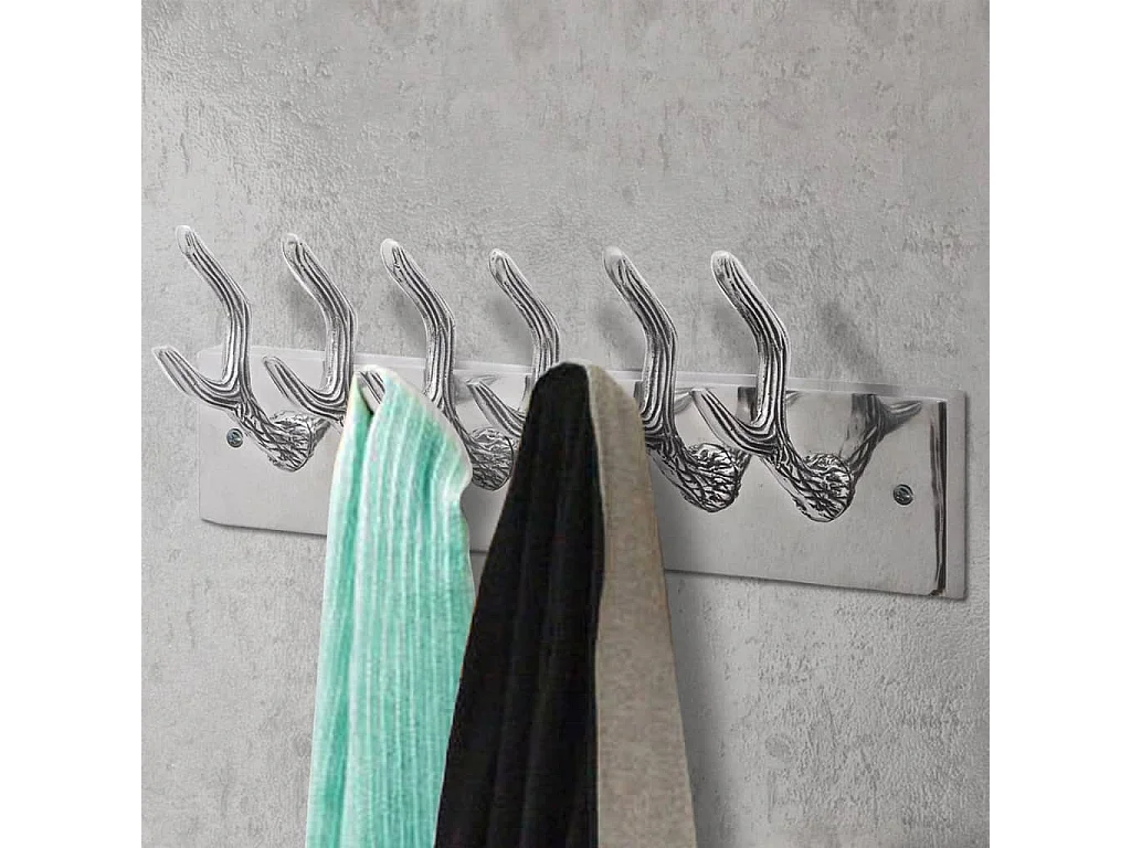 Nylda  Crochets à vêtements de garde-robe 4 pcs Argenté Aluminium