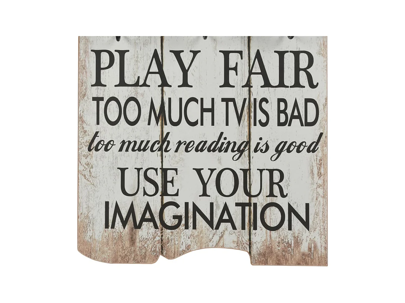 Borghild  Porte-manteau mural avec 6 crochets 120 x 40 cm THANK YOU