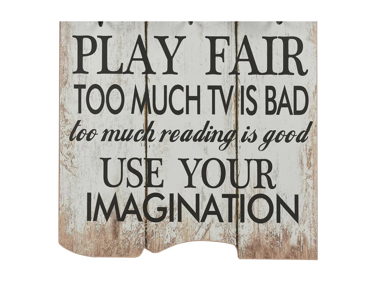 Borghild  Porte-manteau mural avec 6 crochets 120 x 40 cm THANK YOU