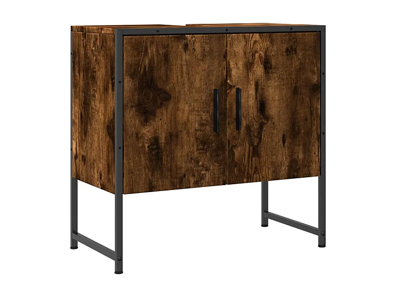 Dogus  Badkamerkast 60x33x60 cm bewerkt hout gerookt eikenkleurig