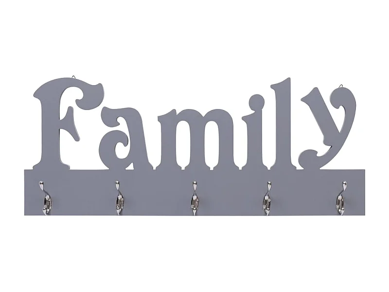 Kadri  Porte-manteau mural FAMILY Gris 74x29,5 cm