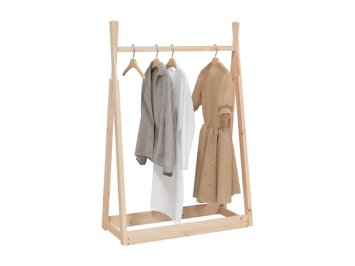 Jacques-Marie  Porte-vêtements 100x45x150 cm Bois de pin massif