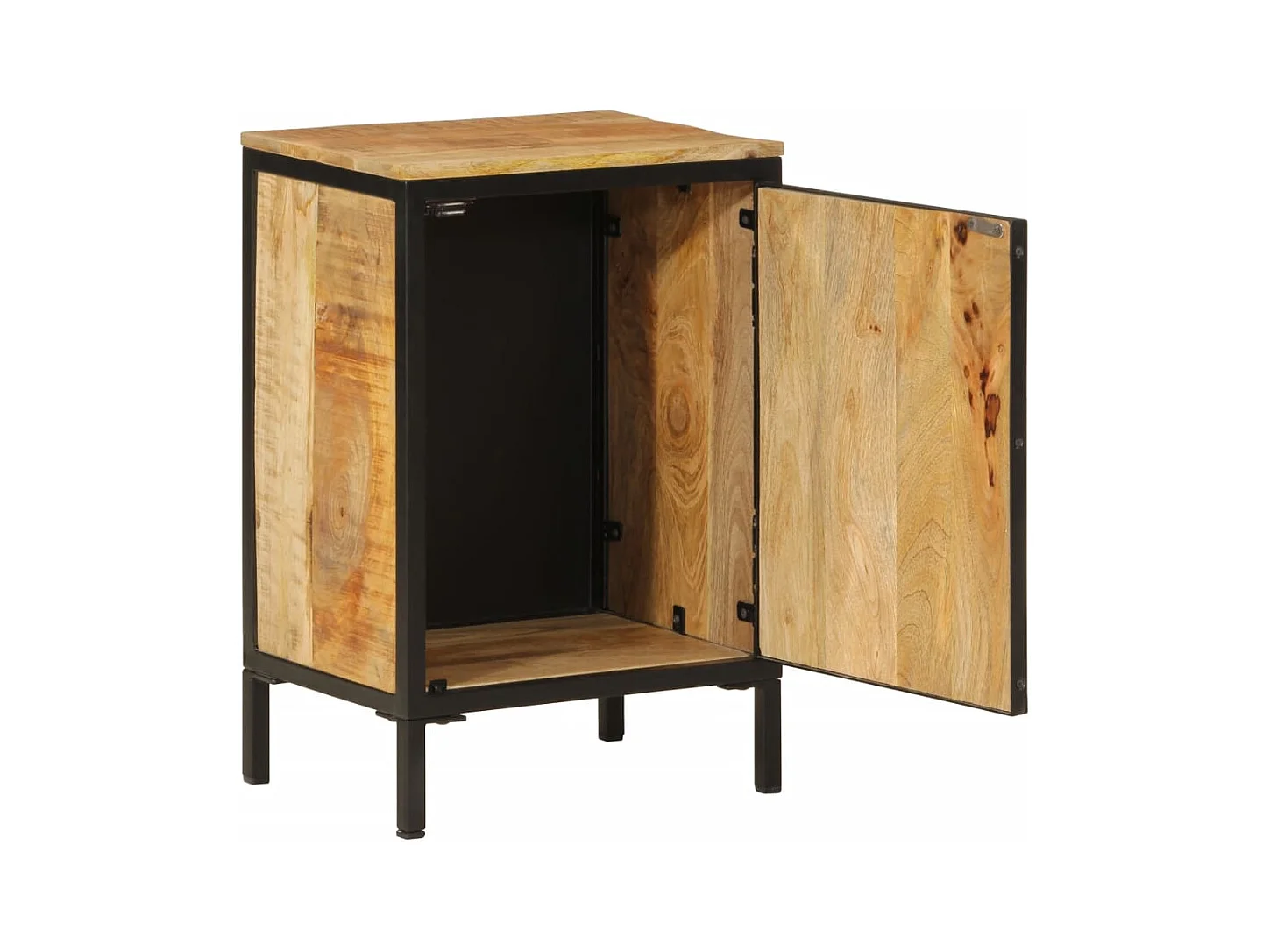 Garden Furniture -  Armoire de salle de bain 40x30x60cm bois massif manguier et fer