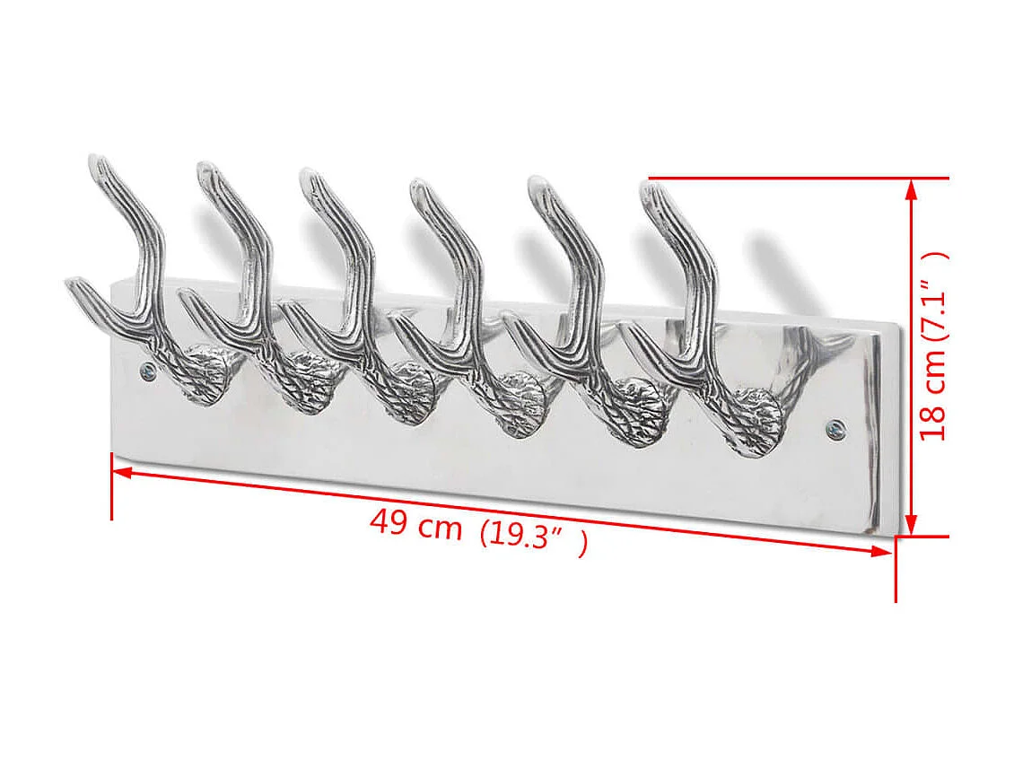 Nylda Cintre/portemanteau en aluminium Argent