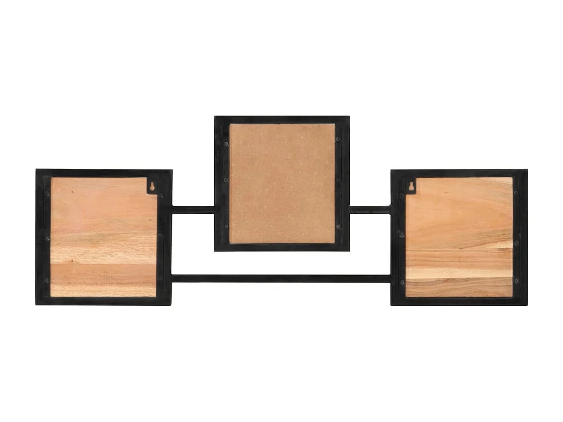 Garden Furniture -  Porte-manteau mural 90x1x35 cm bois massif d'acacia et fer