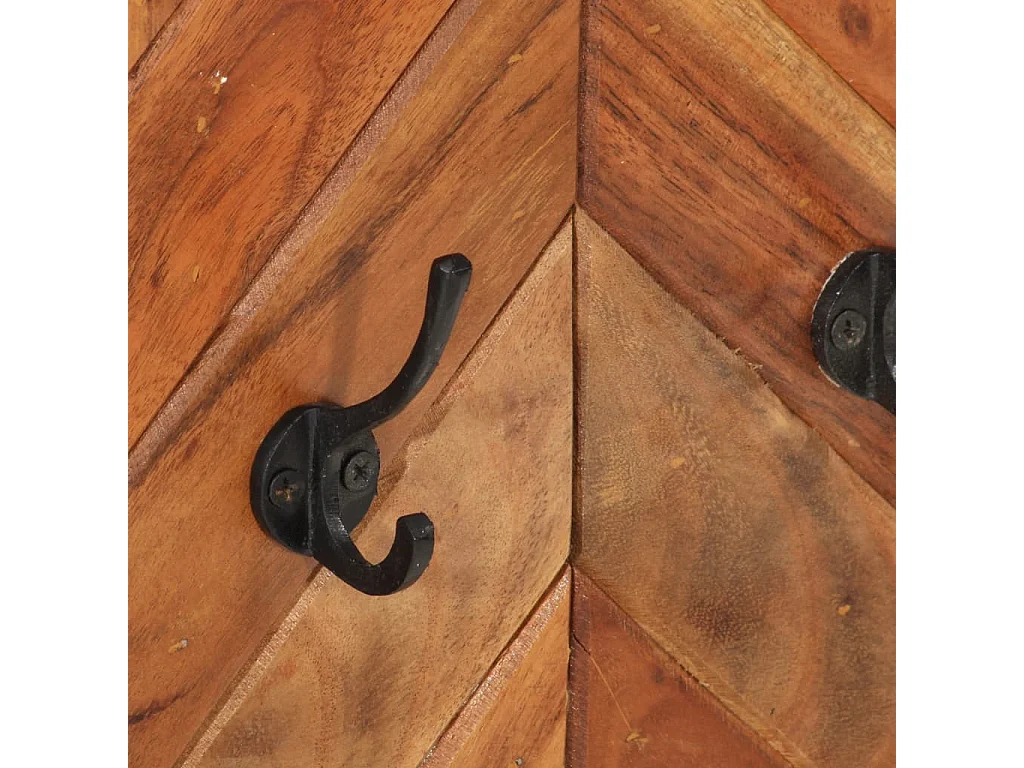 Garden Furniture -  Porte-manteau mural 90x1x35 cm bois massif d'acacia et fer