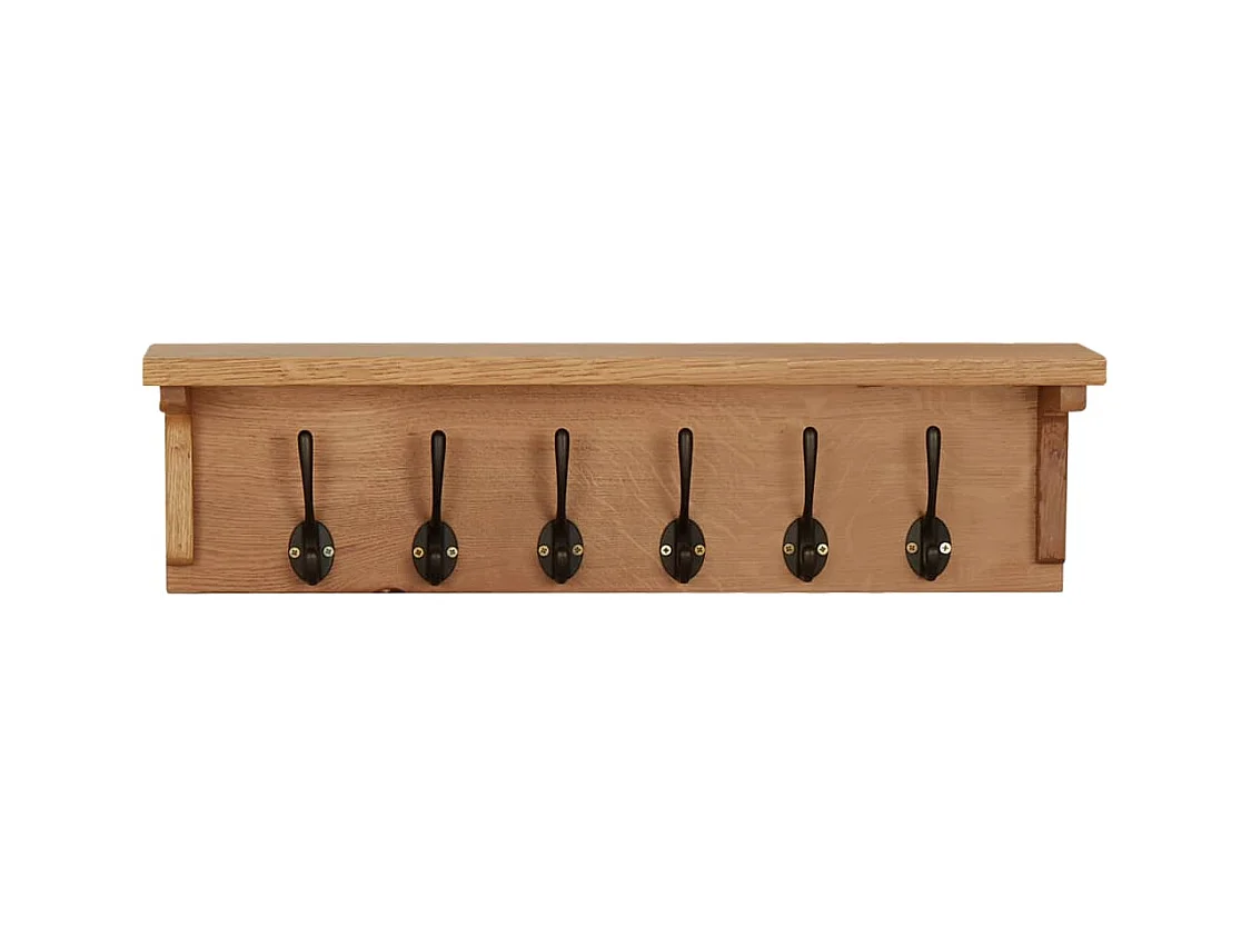 Blossom  Perchero de madera maciza de roble 60x16x16 cm
