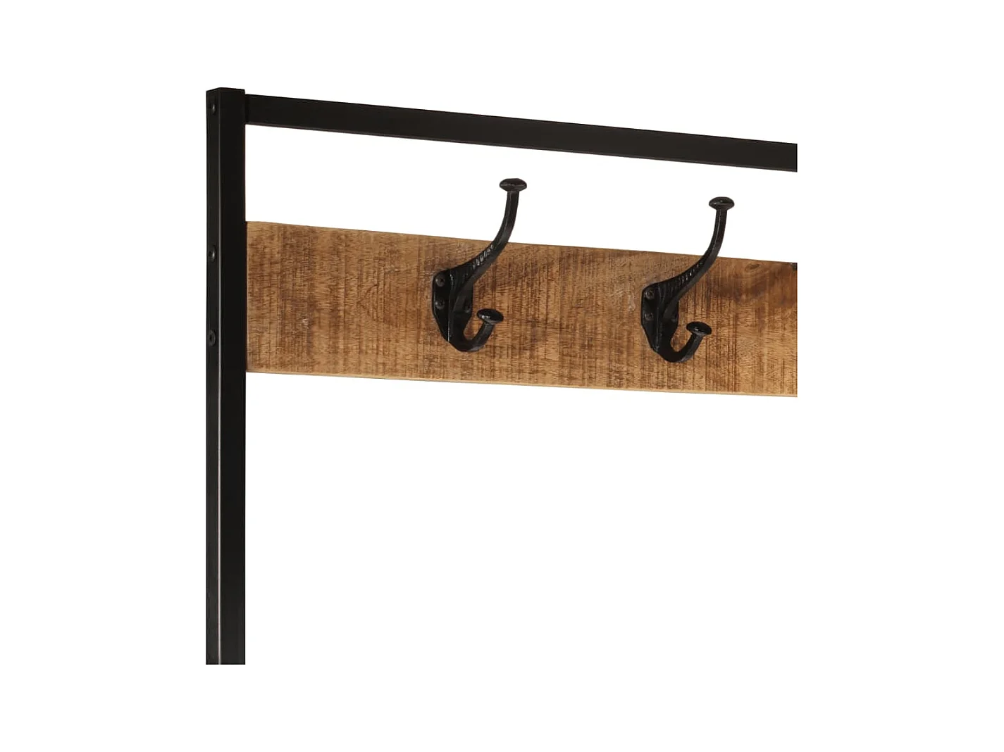 Garden Furniture -  Porte-manteau 90x35x180 cm bois de manguier et fer