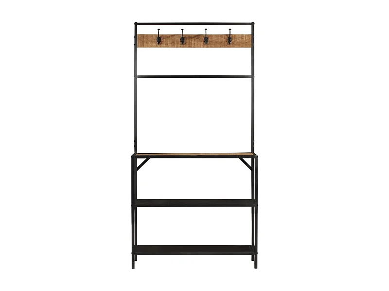 Garden Furniture -  Kapstok 90x35x180 cm massief mangohout en ijzer