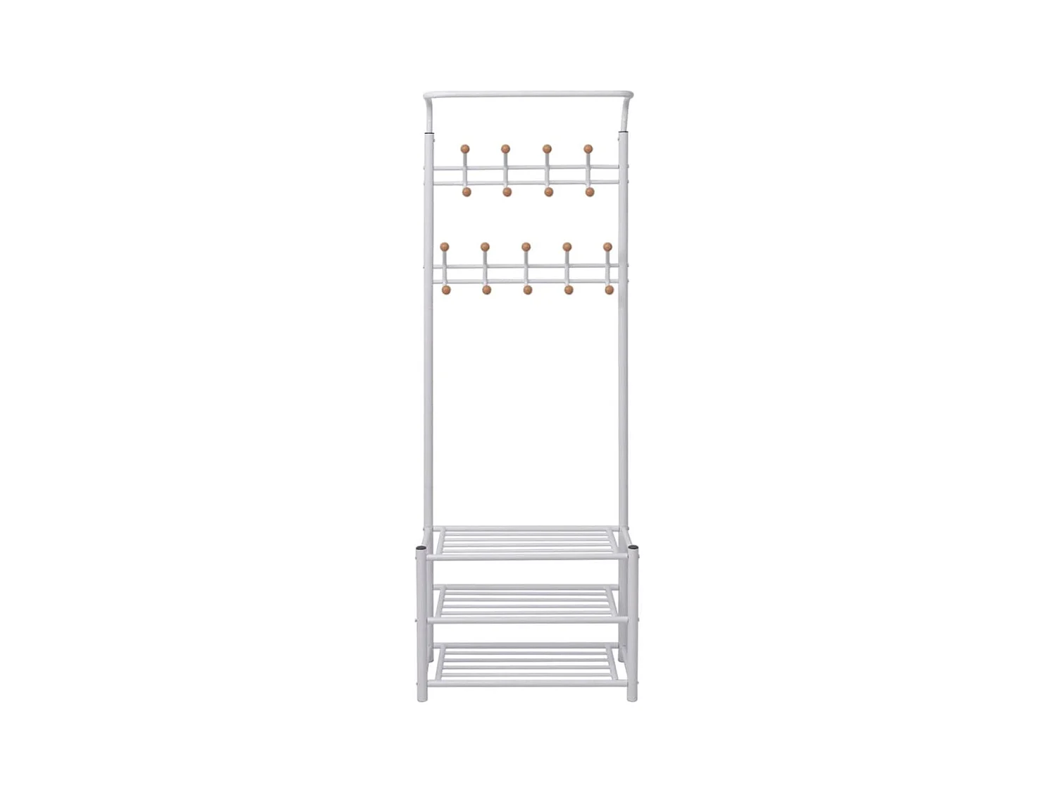 Yngulf  Porte-manteau avec rangement de chaussures 68x32x182,5cm Blanc