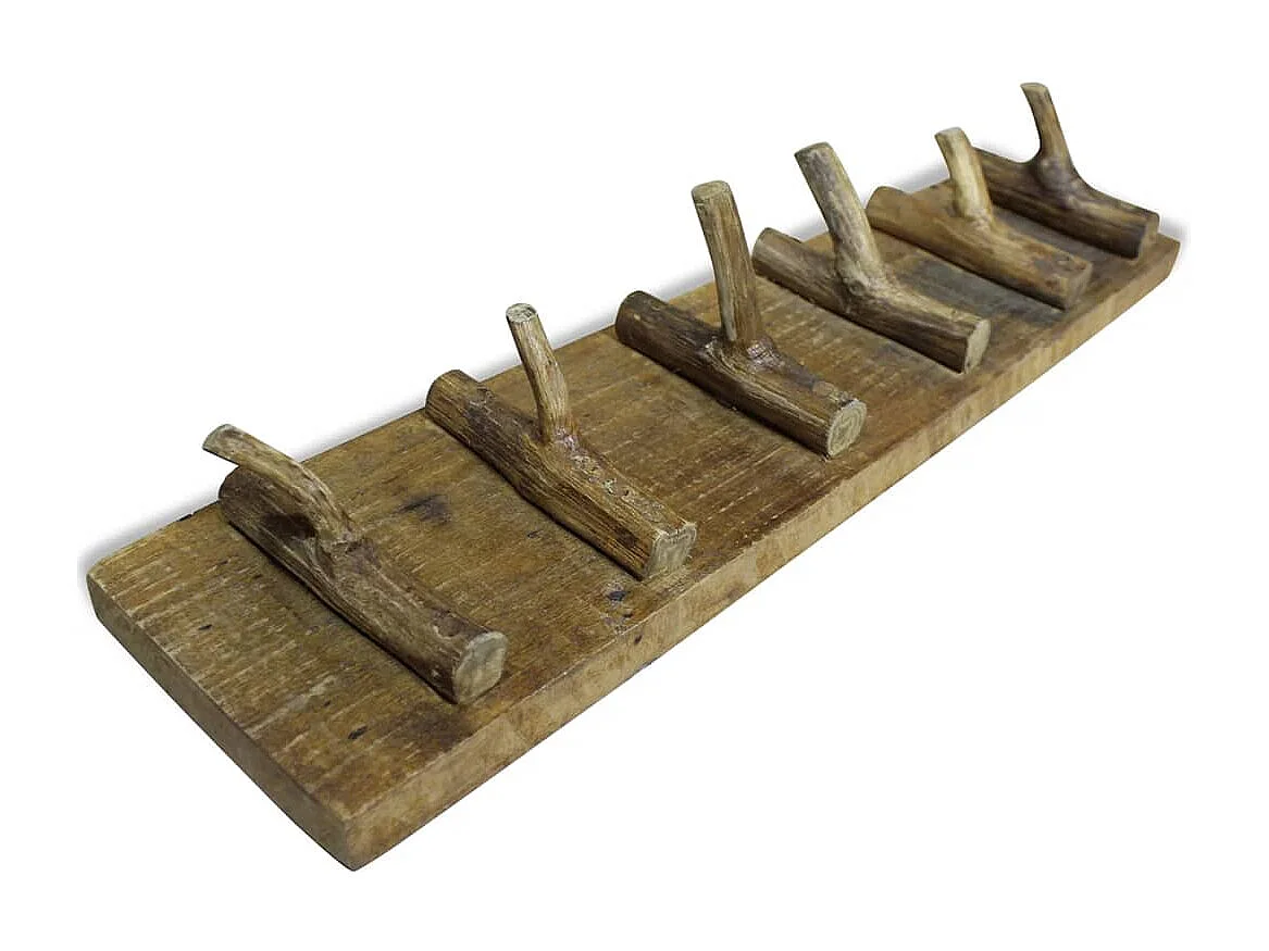 Garden Furniture -  Perchero madera reciclada mixta 60x15 cm