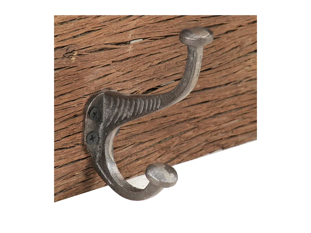 Garden Furniture -  Cintre de couloir et 5 crochets 100x2,5x15 cm Bois récupération