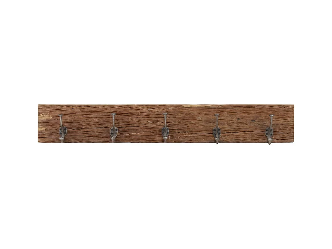 Garden Furniture -  Wandkapstok met 5 haken 100x2,5x15 cm massief gerecycled hout