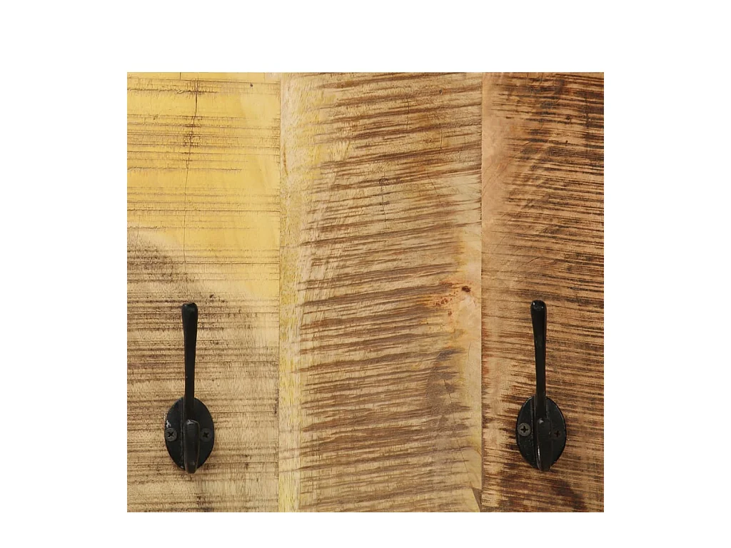 Folker  Porte-manteau mural 2 pcs Bois de manguier massif 36x110x3 cm