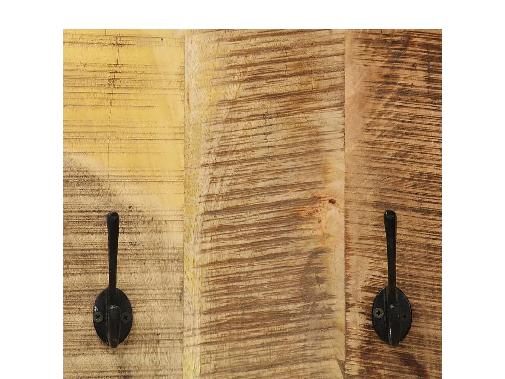 Folker  Porte-manteau mural 2 pcs Bois de manguier massif 36x110x3 cm