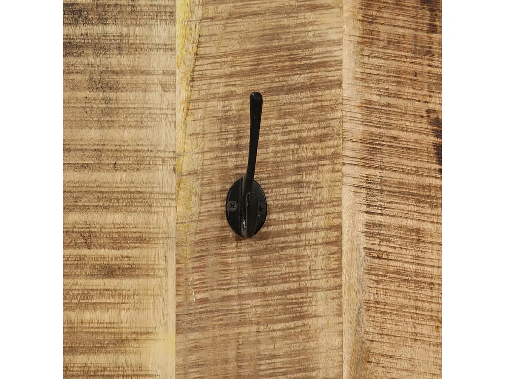 Folker  Porte-manteau mural 2 pcs Bois de manguier massif 36x110x3 cm