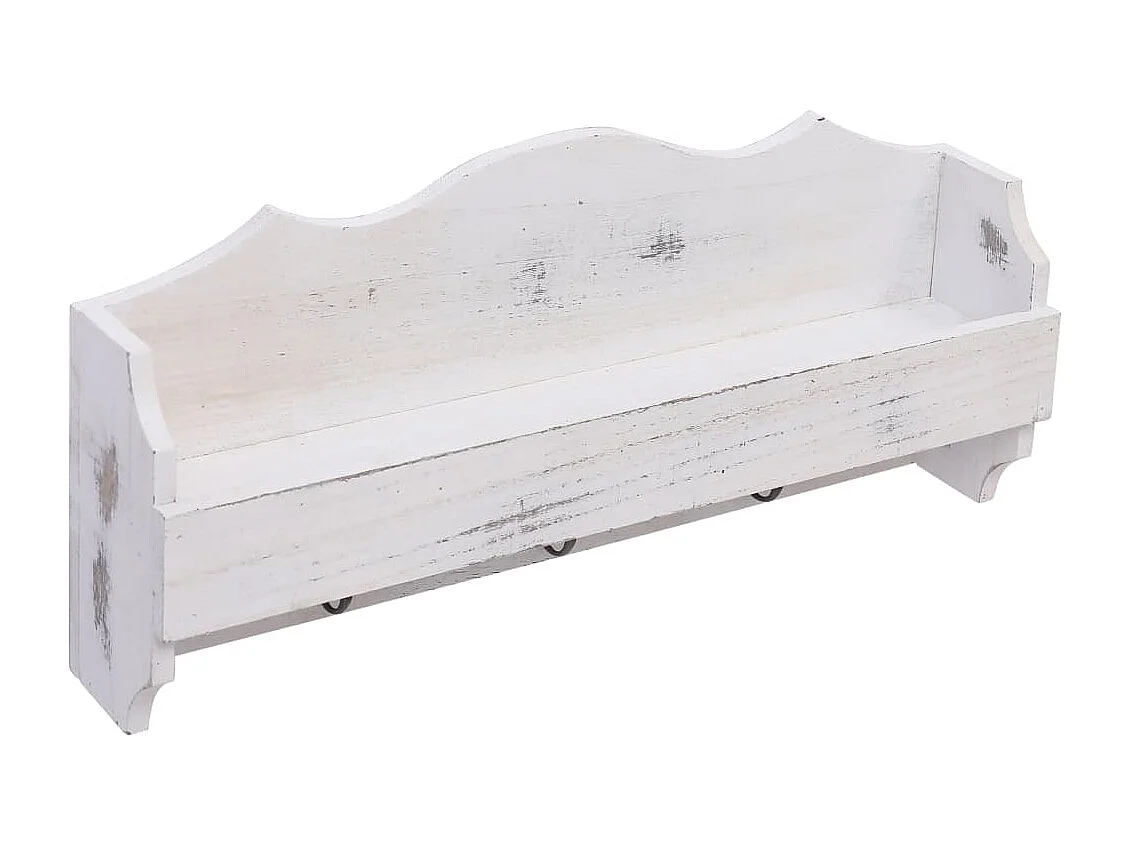 Gryfel  Porte-manteau mural Blanc 50x10x23 cm Bois