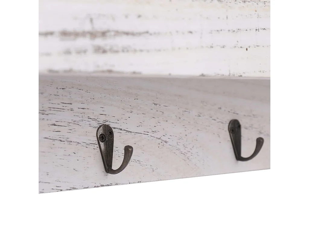 Gryfel  Porte-manteau mural Blanc 50x10x23 cm Bois