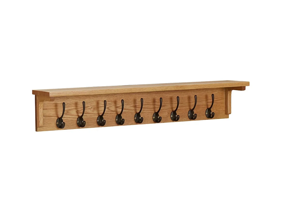 Blossom  Perchero de madera maciza de roble 90x16x16 cm