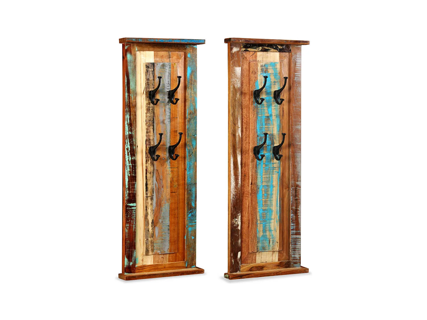 Mâcon  Porte-manteau 2 pcs Bois de récupération massif 38x100 cm