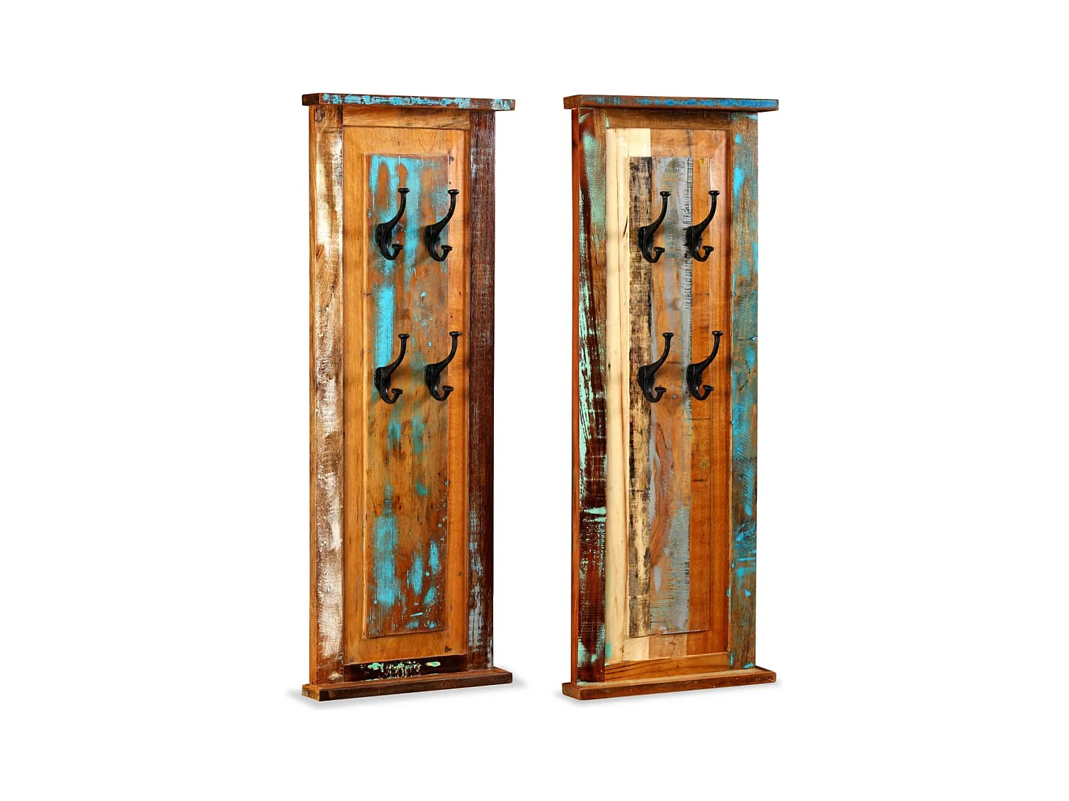 Mâcon  Porte-manteau 2 pcs Bois de récupération massif 38x100 cm