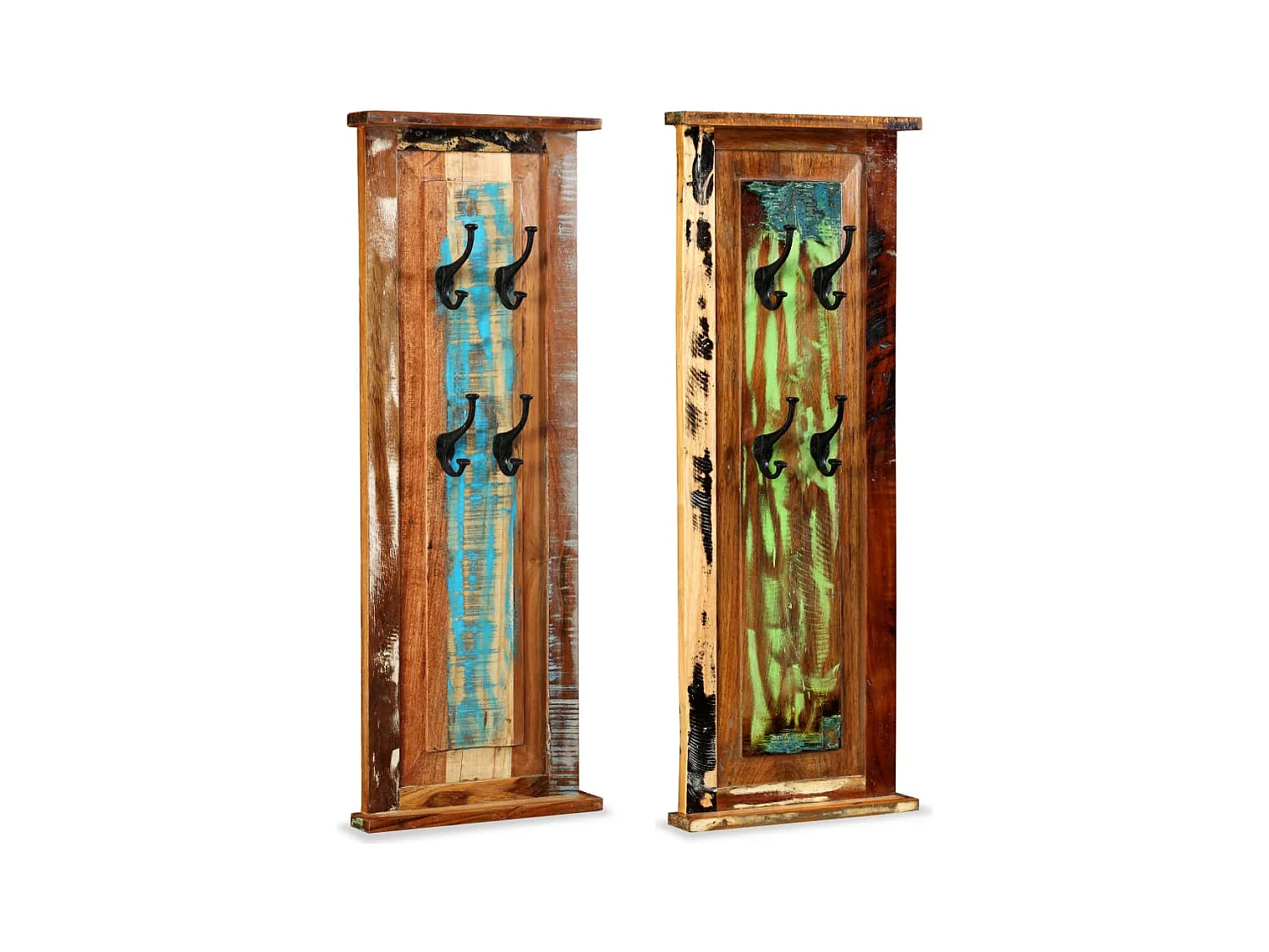 Mâcon  Porte-manteau 2 pcs Bois de récupération massif 38x100 cm